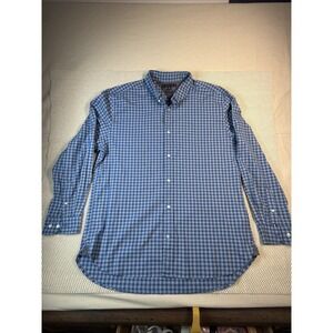 Tommy Hilfiger Men's XL Blue Plaid LS Shirt Regular Fit, Button-Up, **** READ
